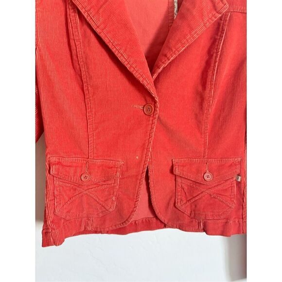 Y2K union bay burnt orange corduroy blazer size medium - Picture 3 of 6